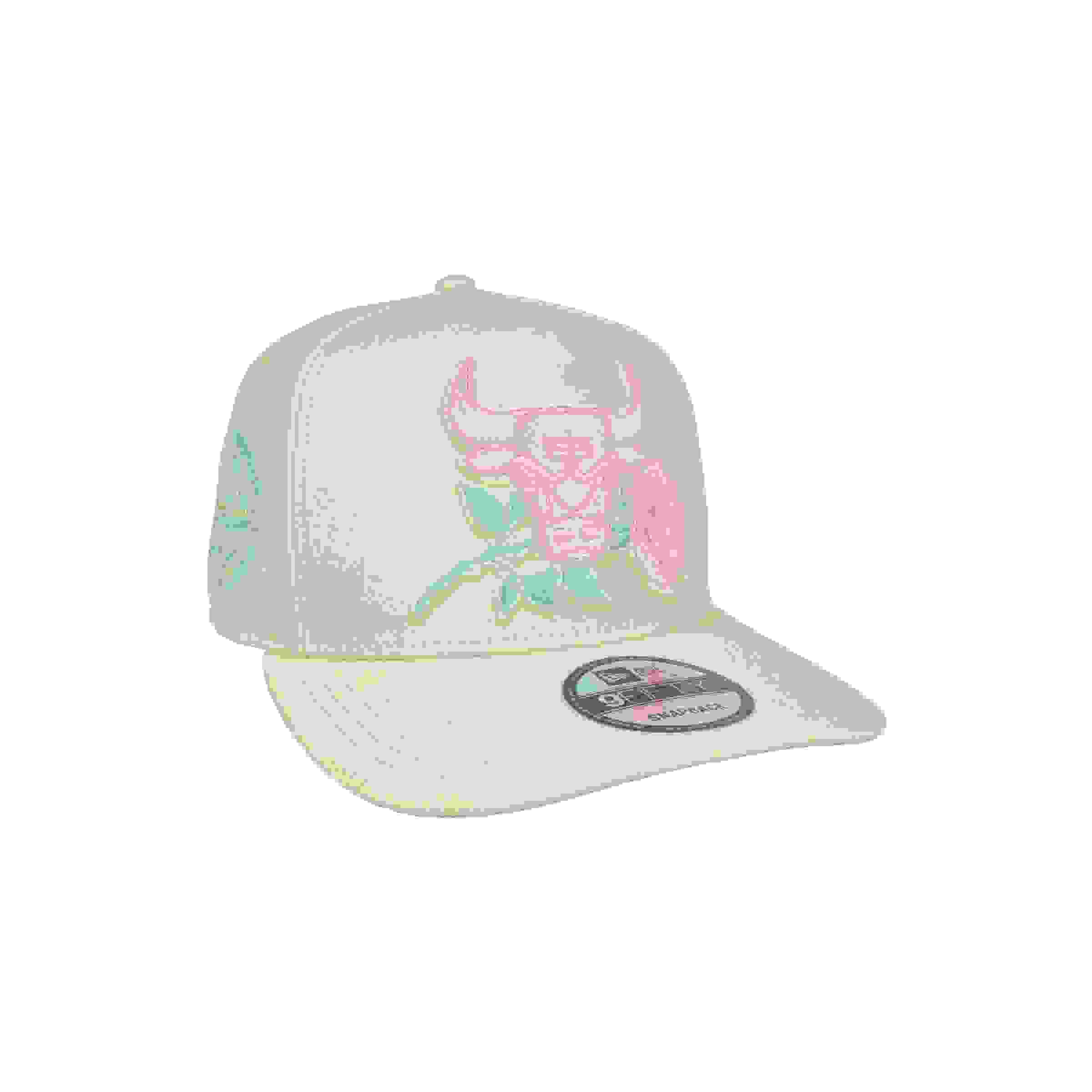 New Era Chicago Bulls 9FIFTY A-Frame Cream/Pink/Green Snapback Hat